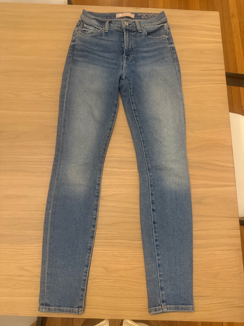 7 for all Mankind Lux Vintage The hight Waist Ankle Skinny jeans size 24